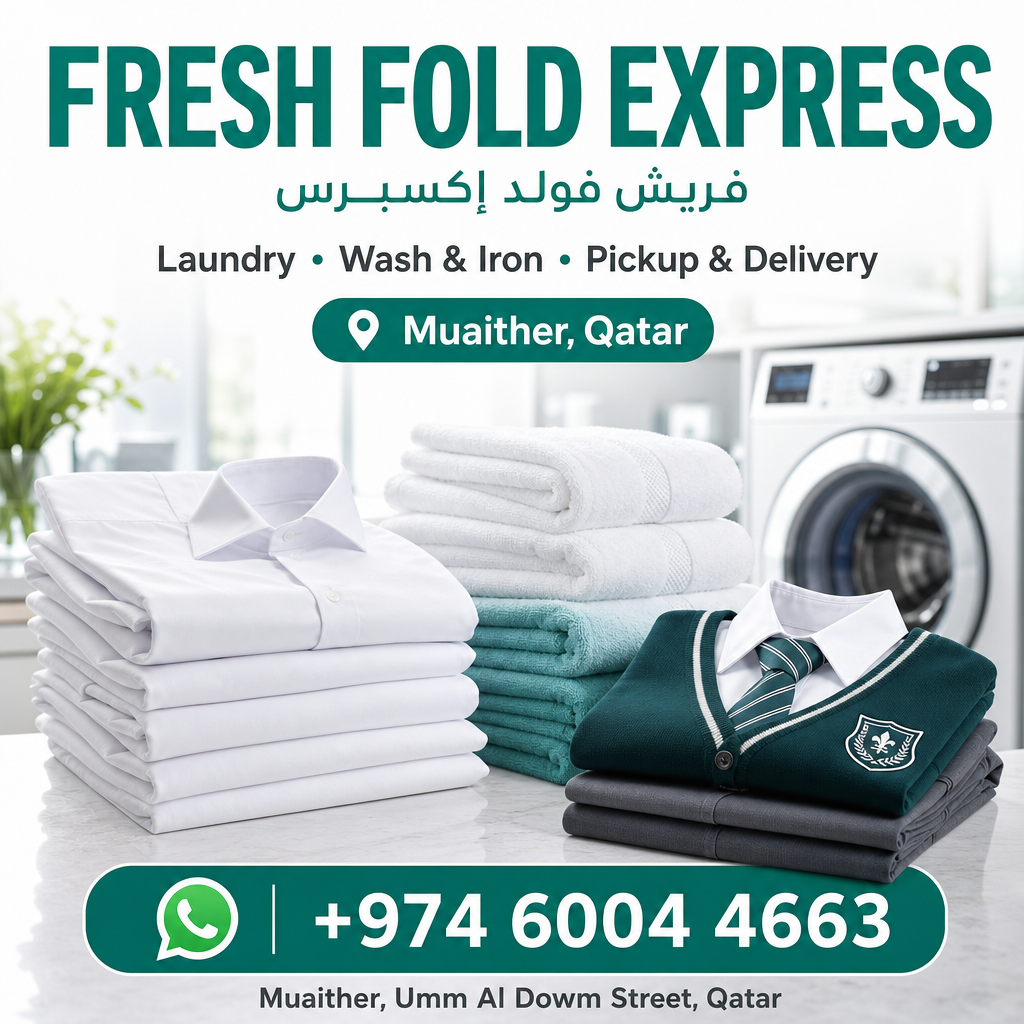 Fresh Fold Express laundry Muaither Qatar